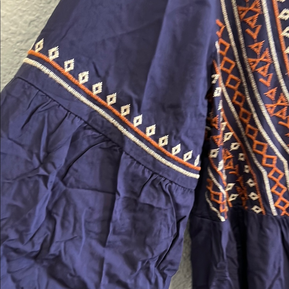 Davi & Dani Navy Embroidered Women's dress NWT size 1X - Picture 4 of 6
